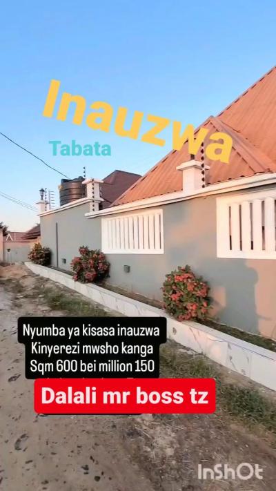 Nyumba ya vyumba vinne inauzwa Tabata, Dar Es Salaam