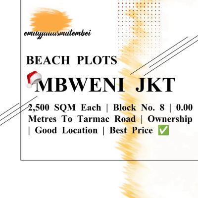 Plot for sale at Mbweni, Dar Es Salaam