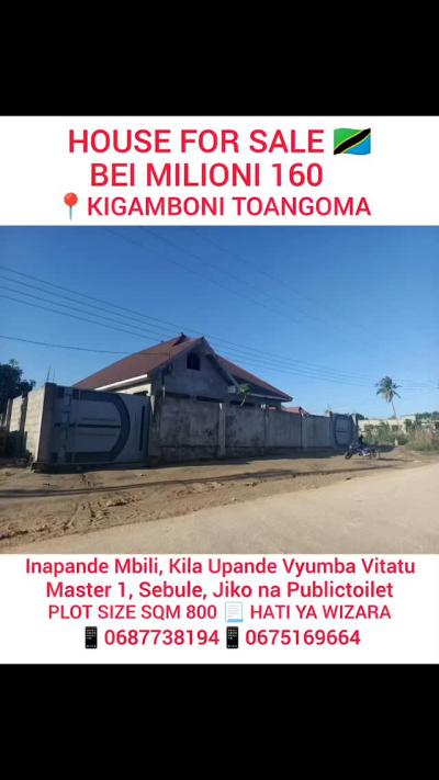 Nyumba ya vyumba vitatu inauzwa Kigamboni, Dar Es Salaam