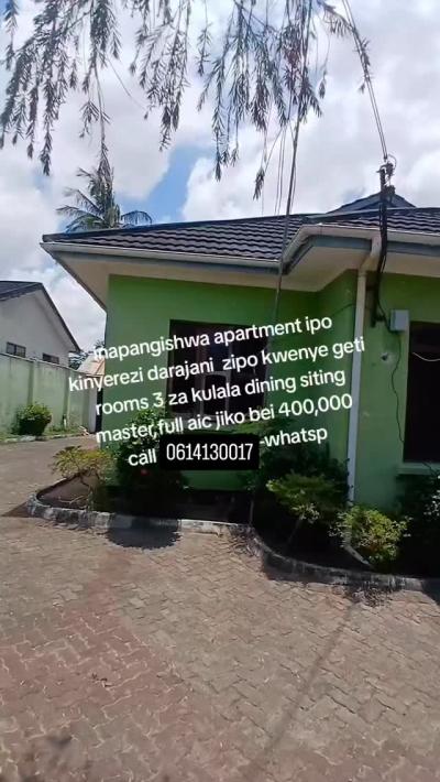 Nyumba/Apartment ya vyumba vitatu inapangishwa Kinyerezi, Dar Es Salaam