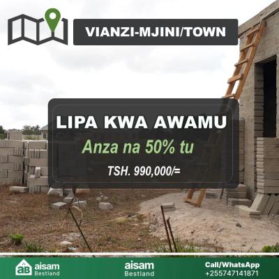 Viwanja vinauzwa Vianzi, Pwani