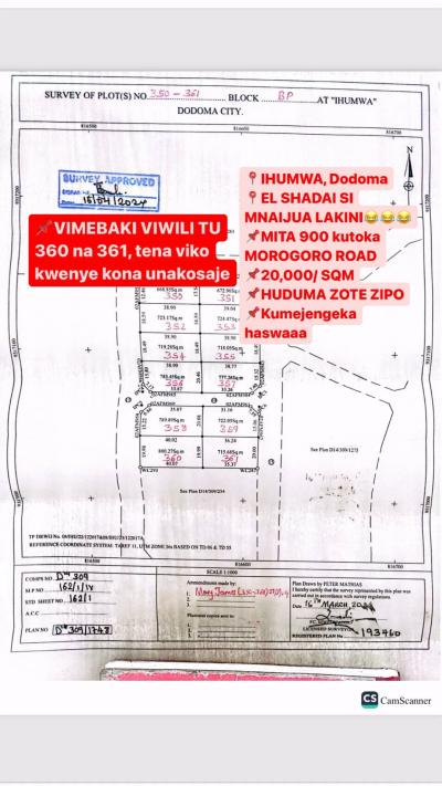 Plot for sale at Ihumwa, Dodoma