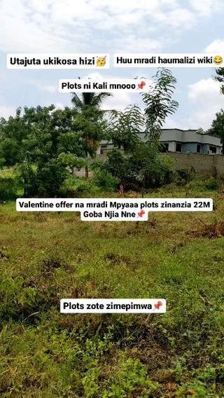 Kiwanja kinauzwa Goba, Dar Es Salaam