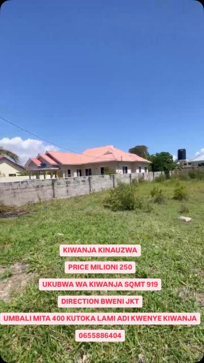 Plot for sale at Bweni, Tanga