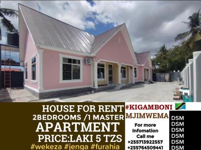 Nyumba/Apartment ya vyumba viwili inapangishwa Mjimwema, Dar Es Salaam