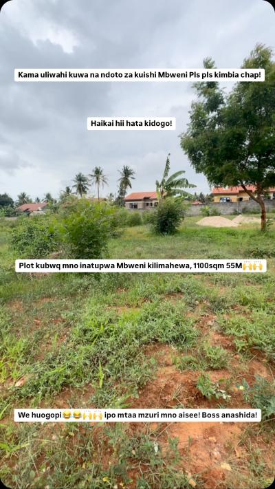 Plot for sale at Mbweni, Dar Es Salaam