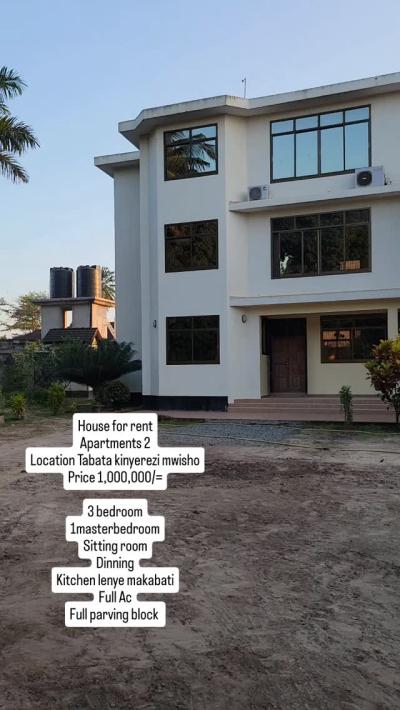 Nyumba/Apartment ya vyumba vitatu inapangishwa Tabata, Dar Es Salaam