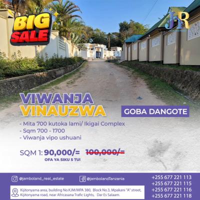 Plots for sale at Goba, Dar Es Salaam