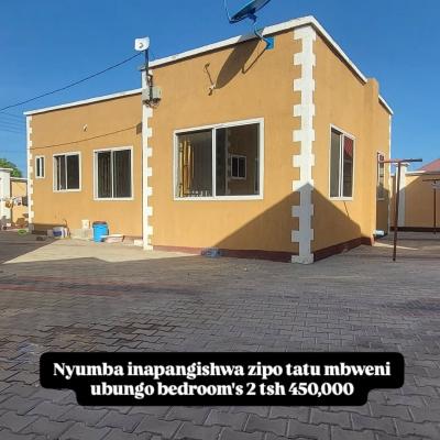 Nyumba/Apartment ya vyumba viwili inapangishwa Mbweni, Dar Es Salaam