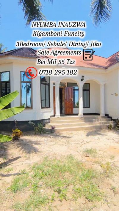 3 Bedrooms House for sale at Kigamboni, Dar Es Salaam