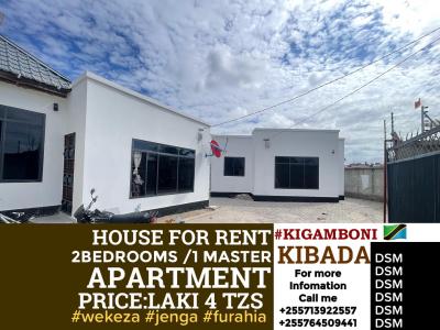 Nyumba/Apartment ya vyumba viwili inapangishwa Kigamboni, Dar Es Salaam