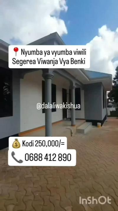 Nyumba/Apartment ya vyumba viwili inapangishwa Segerea, Dar Es Salaam