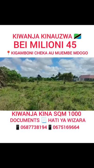 Plot for sale at Kigamboni, Dar Es Salaam