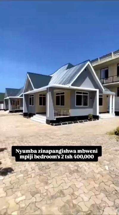 Nyumba/Apartment ya vyumba viwili inapangishwa Mbweni, Dar Es Salaam