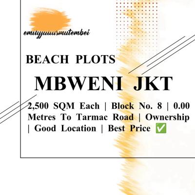 Plot for sale at Mbweni, Dar Es Salaam