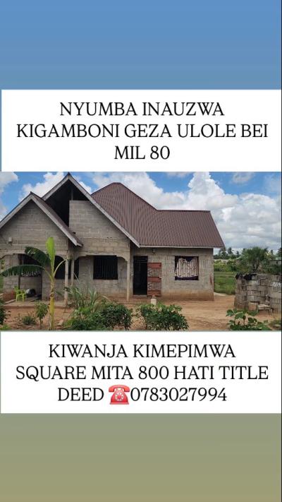 3 Bedrooms House for sale at Kigamboni, Dar Es Salaam