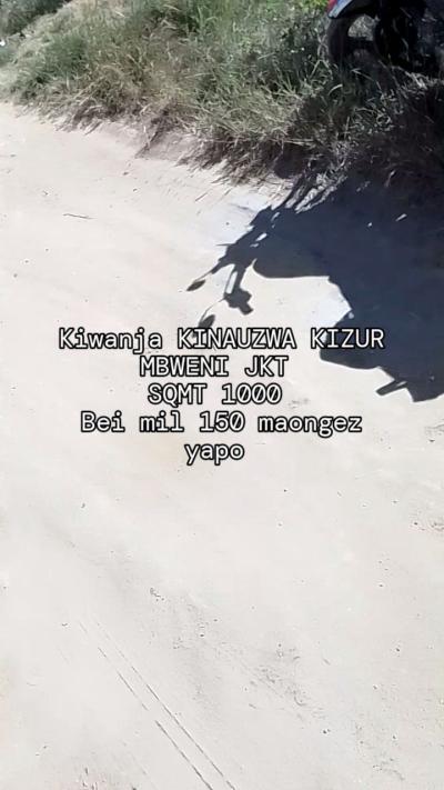 Plot for sale at Mbweni, Dar Es Salaam