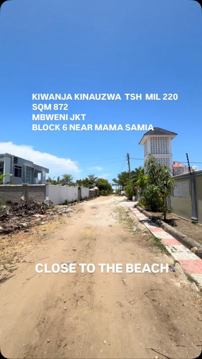 Plot for sale at Mbweni, Dar Es Salaam