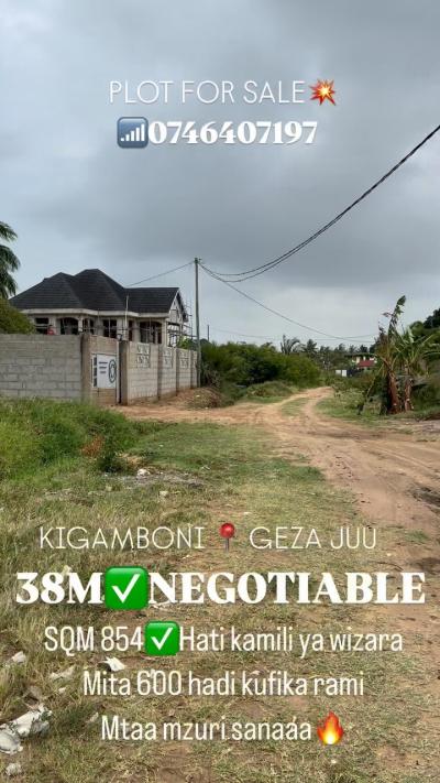 Plot for sale at Kigamboni, Dar Es Salaam