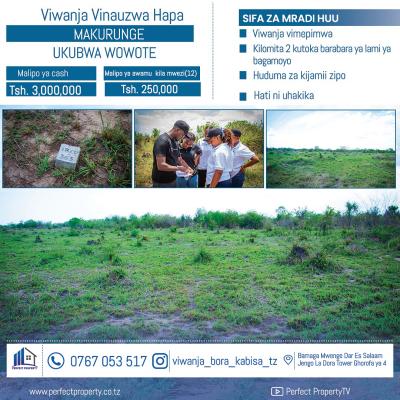 Plots for sale at Bagamoyo, Mbeya