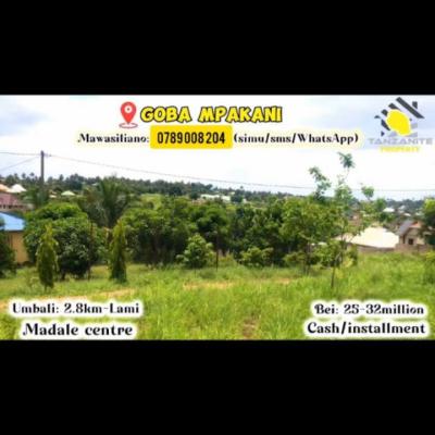 Plots for sale at Goba, Dar Es Salaam