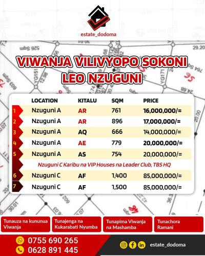 Plots for sale at Mtumba, Dodoma