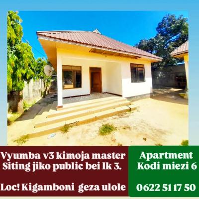 1 Bedrooms House/Apartment for Rent at Kigamboni, Dar Es Salaam