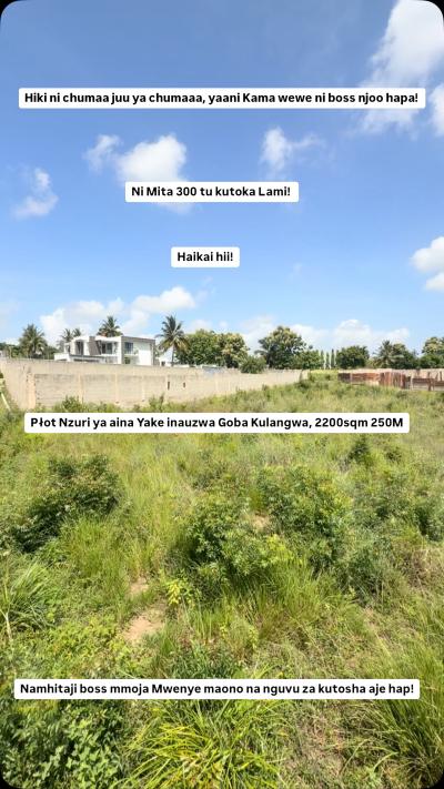 Plot for sale at Goba, Dar Es Salaam