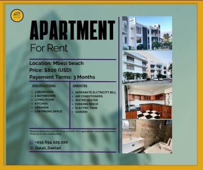 Nyumba/Apartment ya vyumba vitatu inapangishwa Mbezi, Dar Es Salaam