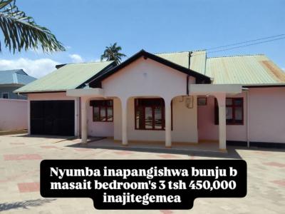 Nyumba ya vyumba vitatu inapangishwa Bunju, Dar Es Salaam