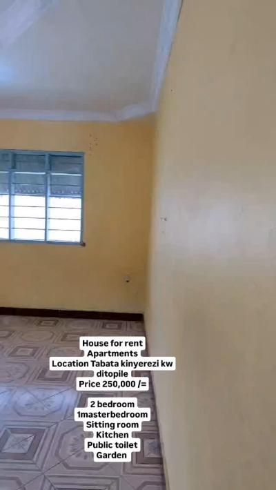 Nyumba/Apartment ya vyumba viwili inapangishwa Tabata, Dar Es Salaam