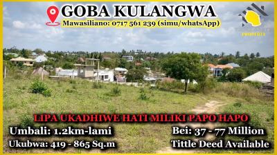 Plots for sale at Goba, Dar Es Salaam