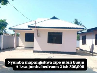 Nyumba/Apartment ya vyumba viwili inapangishwa Bunju, Dar Es Salaam