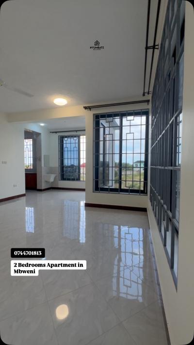 Nyumba/Apartment ya vyumba viwili inapangishwa Mbweni, Dar Es Salaam