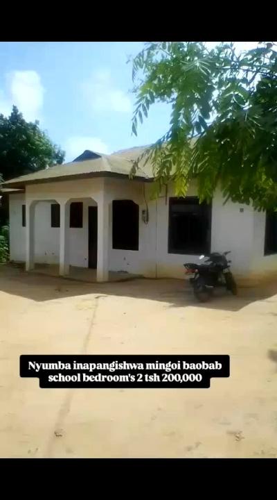 2 Bedrooms House for Rent at Bagamoyo, Mbeya