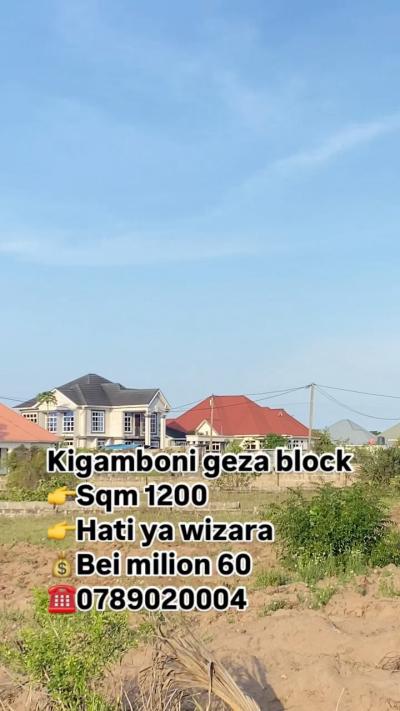 Kiwanja kinauzwa Kigamboni, Dar Es Salaam