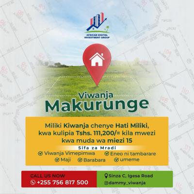 Plots for sale at Makurunge, Pwani