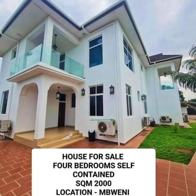 4 Bedrooms House for sale at Mbweni, Dar Es Salaam