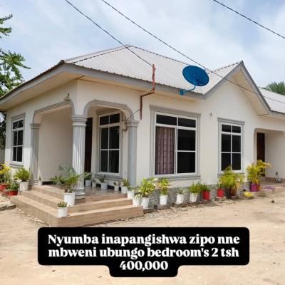 Nyumba/Apartment ya vyumba viwili inapangishwa Mbweni, Dar Es Salaam