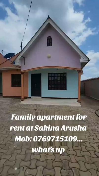 Nyumba/Apartment ya vyumba viwili inapangishwa Sakina, Arusha