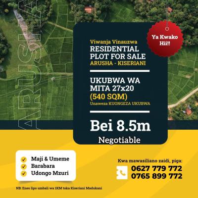 Plots for sale at Ngorongoro, Arusha