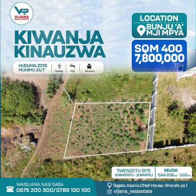 Plots for sale at Bunju, Dar Es Salaam