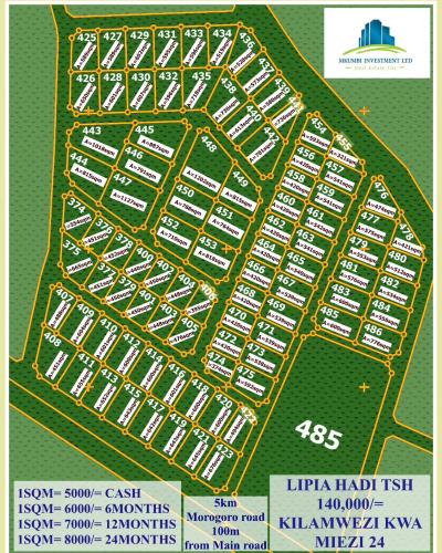 Plots for sale at Mlandizi, Pwani