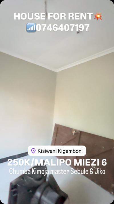 Nyumba/Apartment ya chumba kimoja inapangishwa Kigamboni, Dar Es Salaam