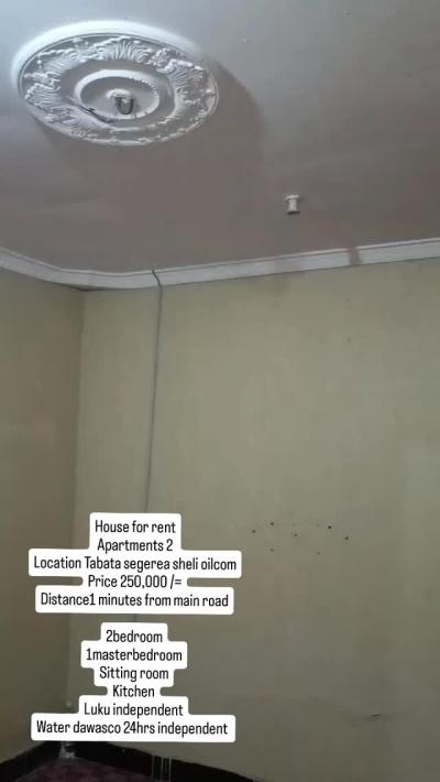 Nyumba/Apartment ya vyumba viwili inapangishwa Tabata, Dar Es Salaam