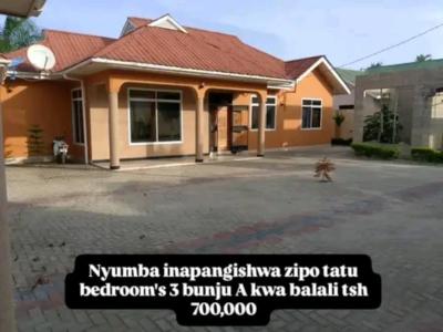 Nyumba/Apartment ya vyumba vinne inapangishwa Bunju, Dar Es Salaam