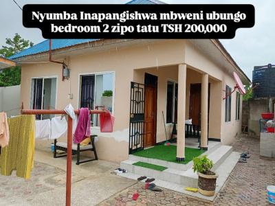 Nyumba/Apartment ya vyumba viwili inapangishwa Mbweni, Dar Es Salaam