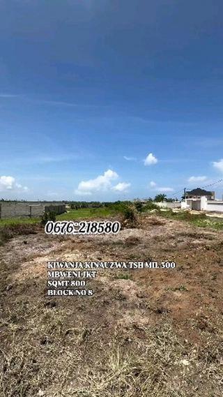 Plot for sale at Mbweni, Dar Es Salaam