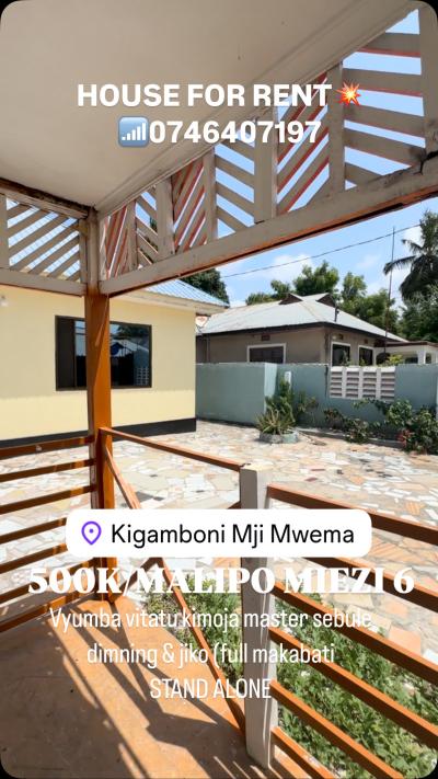 3 Bedrooms House/Apartment for Rent at Kigamboni, Dar Es Salaam