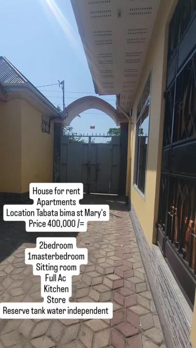 Nyumba/Apartment ya vyumba viwili inapangishwa Tabata, Dar Es Salaam